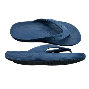 Crocs Men's Blue Slip on Flip-Flops Size Men's 11
